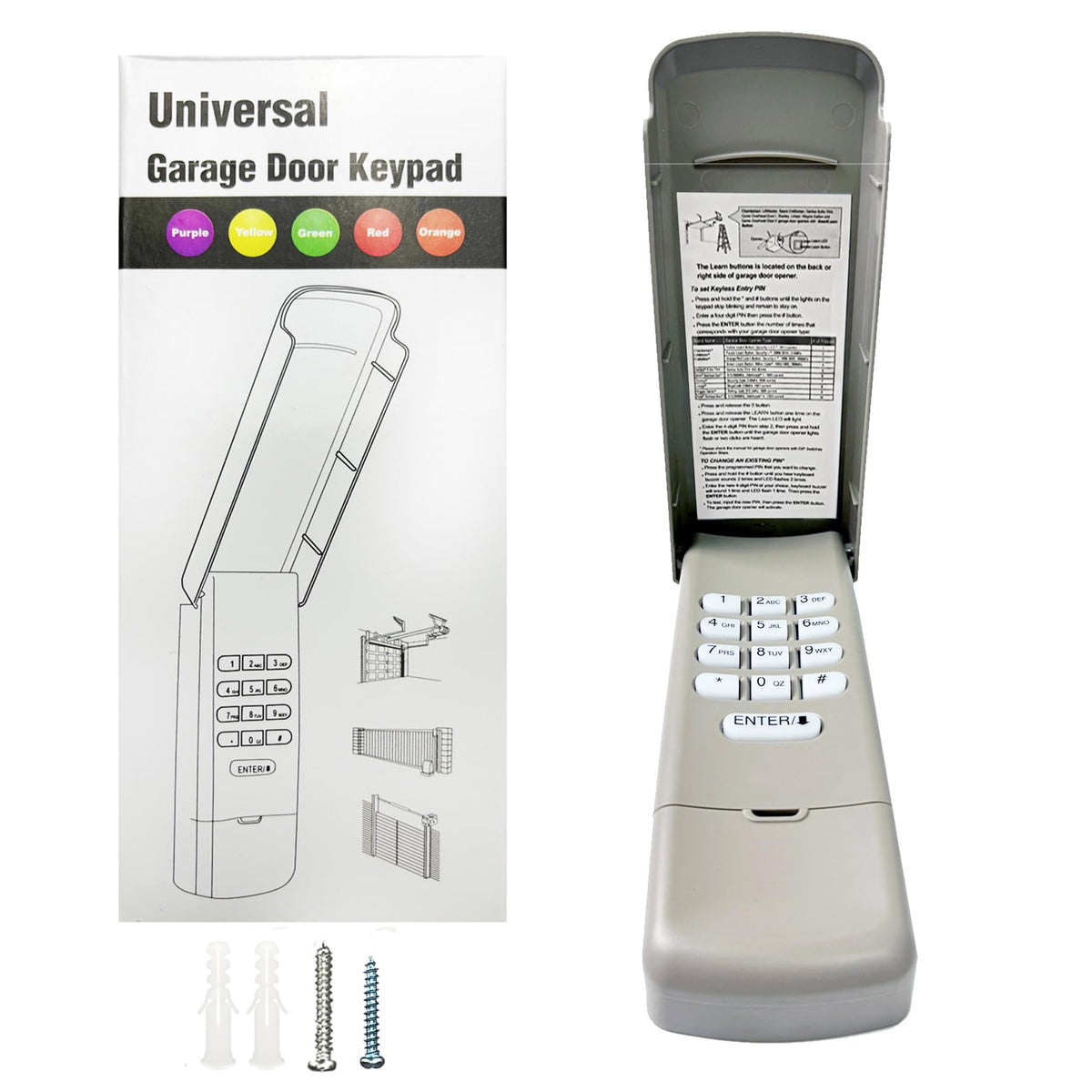 GIOATY keypad front view showing keypad and screen for easy access