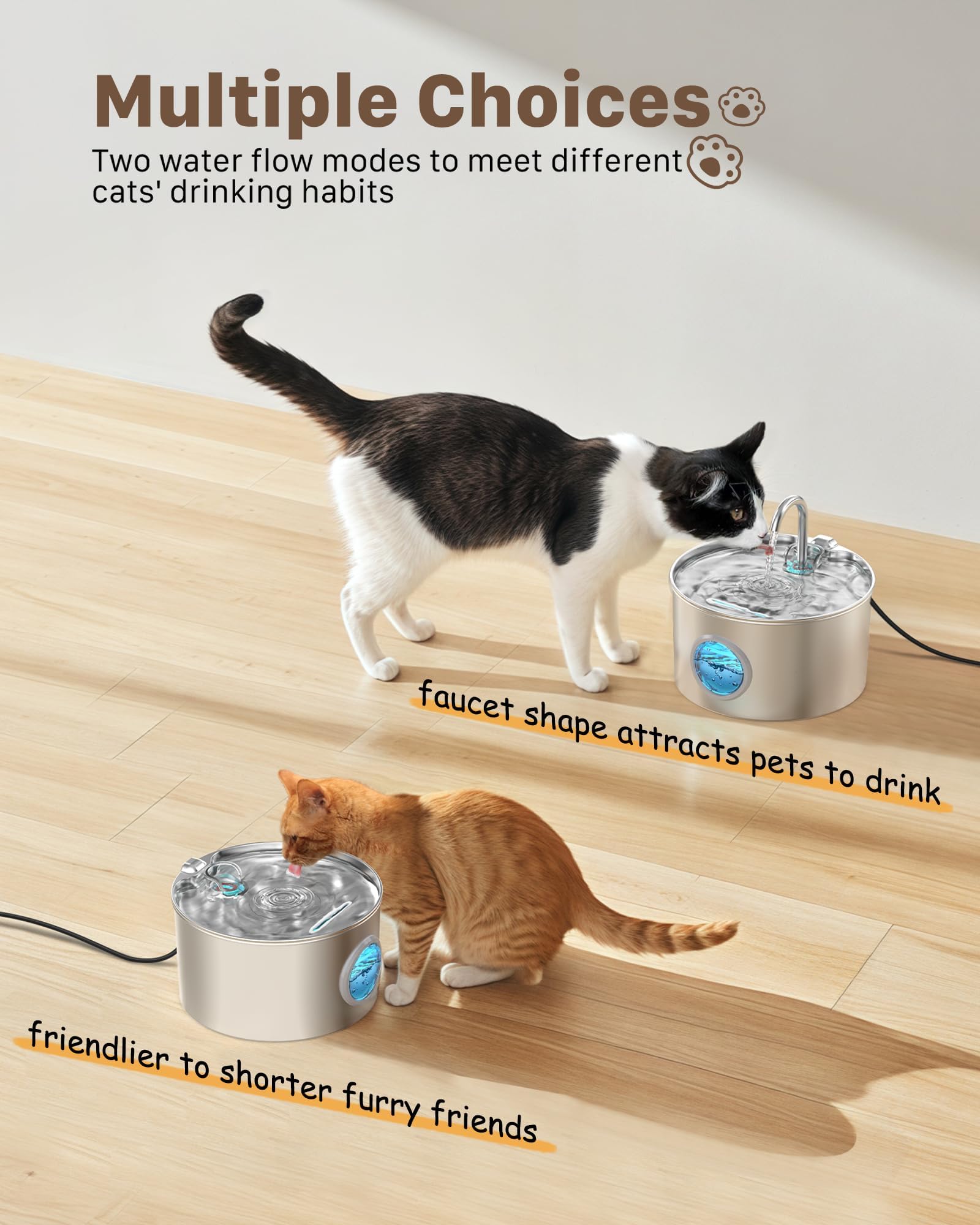 GIOTOHUN capacity scale comparison showing 2.2L volume that reduces refill frequency