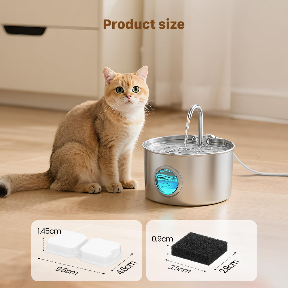 GIOTOHUN cat drinking from fountain promoting steady hydration
