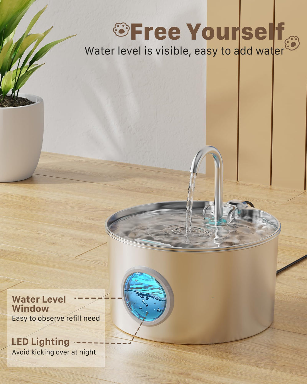 GIOTOHUN stainless steel surface closeup showing rust-resistant easy-clean finish