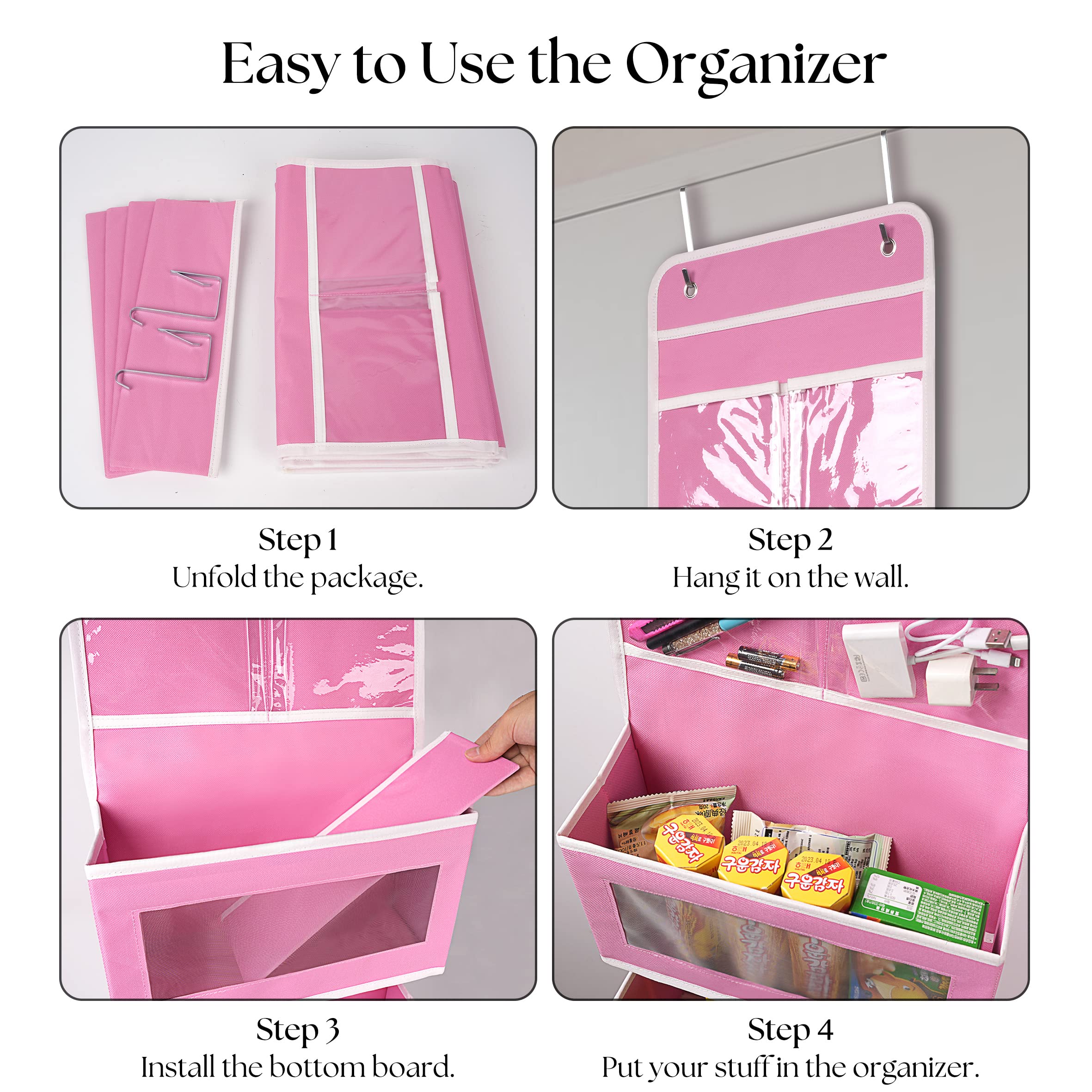 Giraffe Creation organizer filled with diapers bottles and toys, organizes baby essentials for quick access