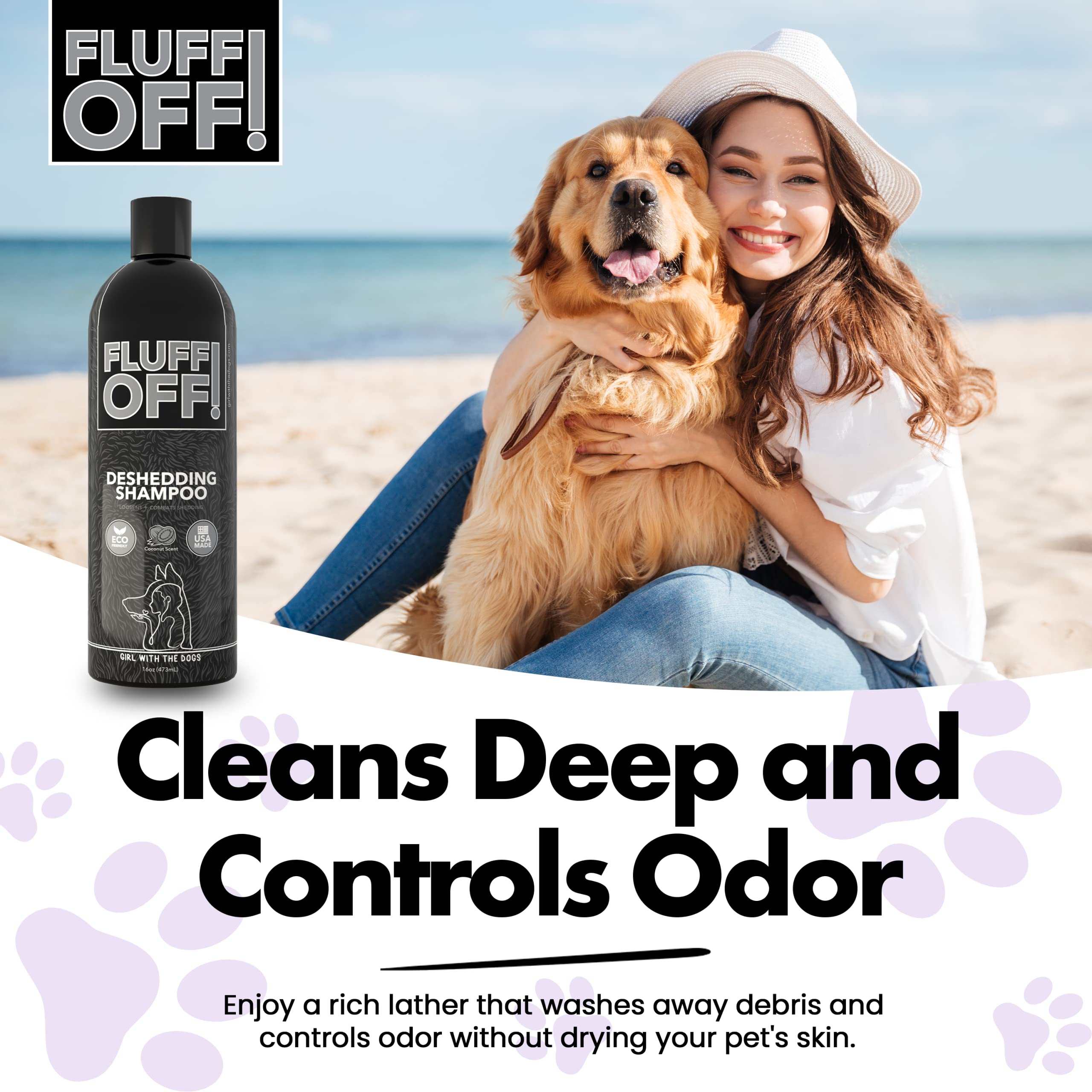 Girl With The Dogs dog in bath being shampooed for cleaner, softer coat