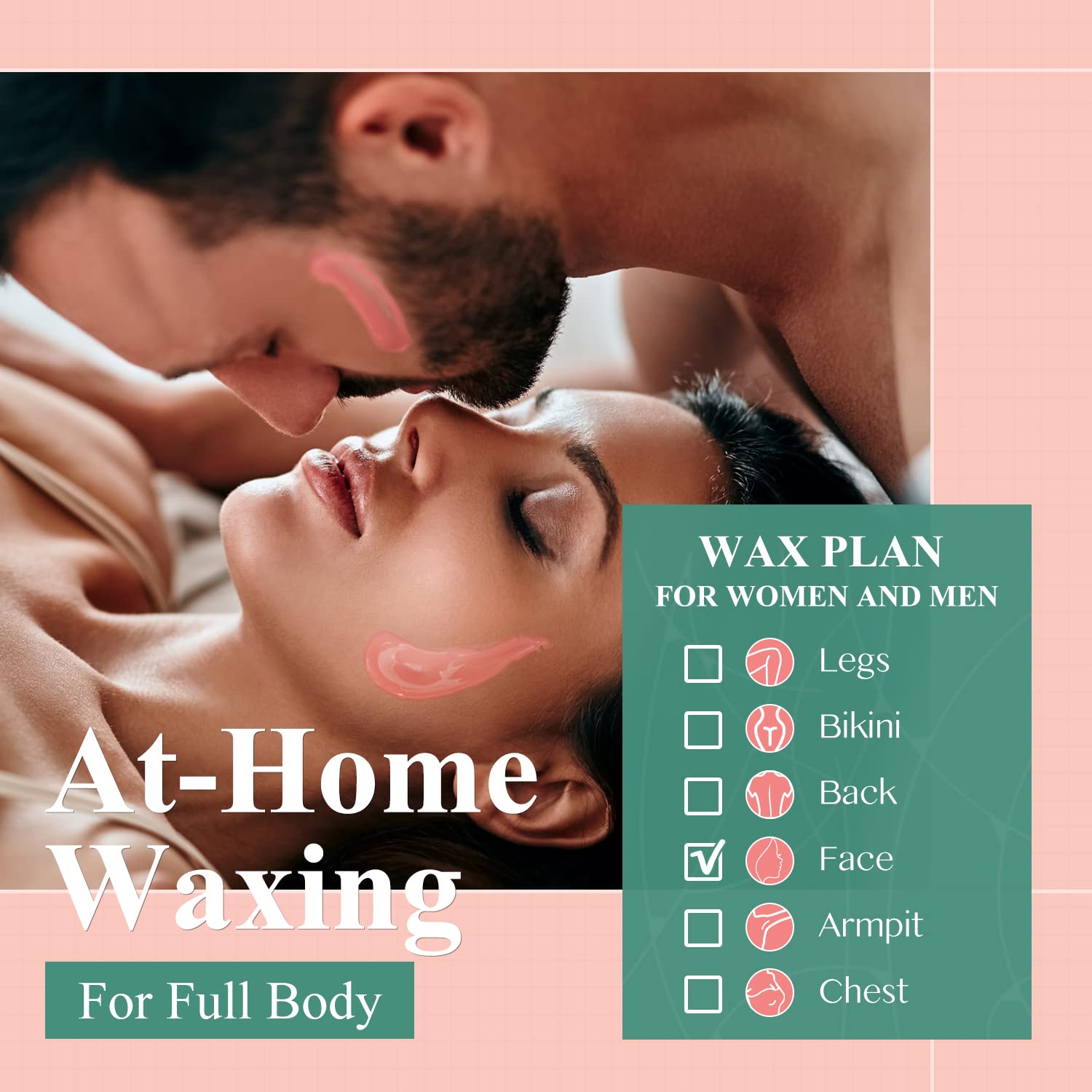 GIRLEARLE applying wax on bikini area demonstrating gentle hair removal