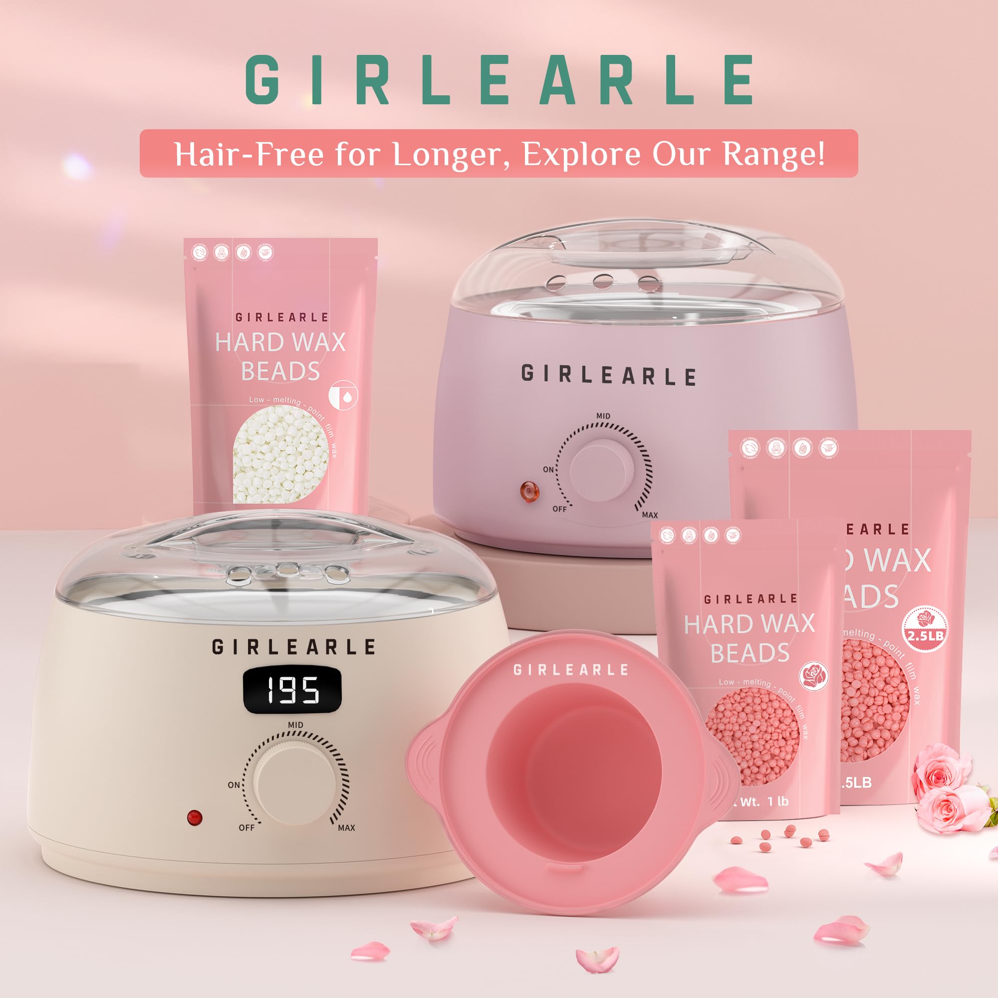 GIRLEARLE lifestyle bathroom setup illustrating convenient home waxing