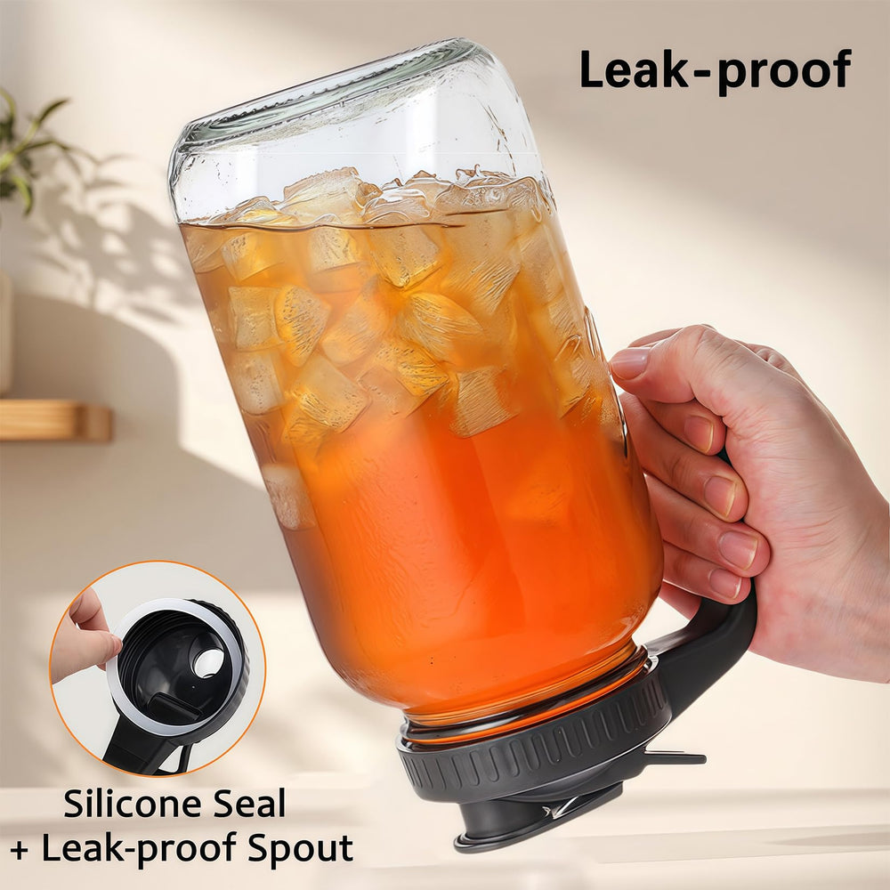 Glabotoil pitcher stored in fridge demonstrating compact, shelf-friendly fit