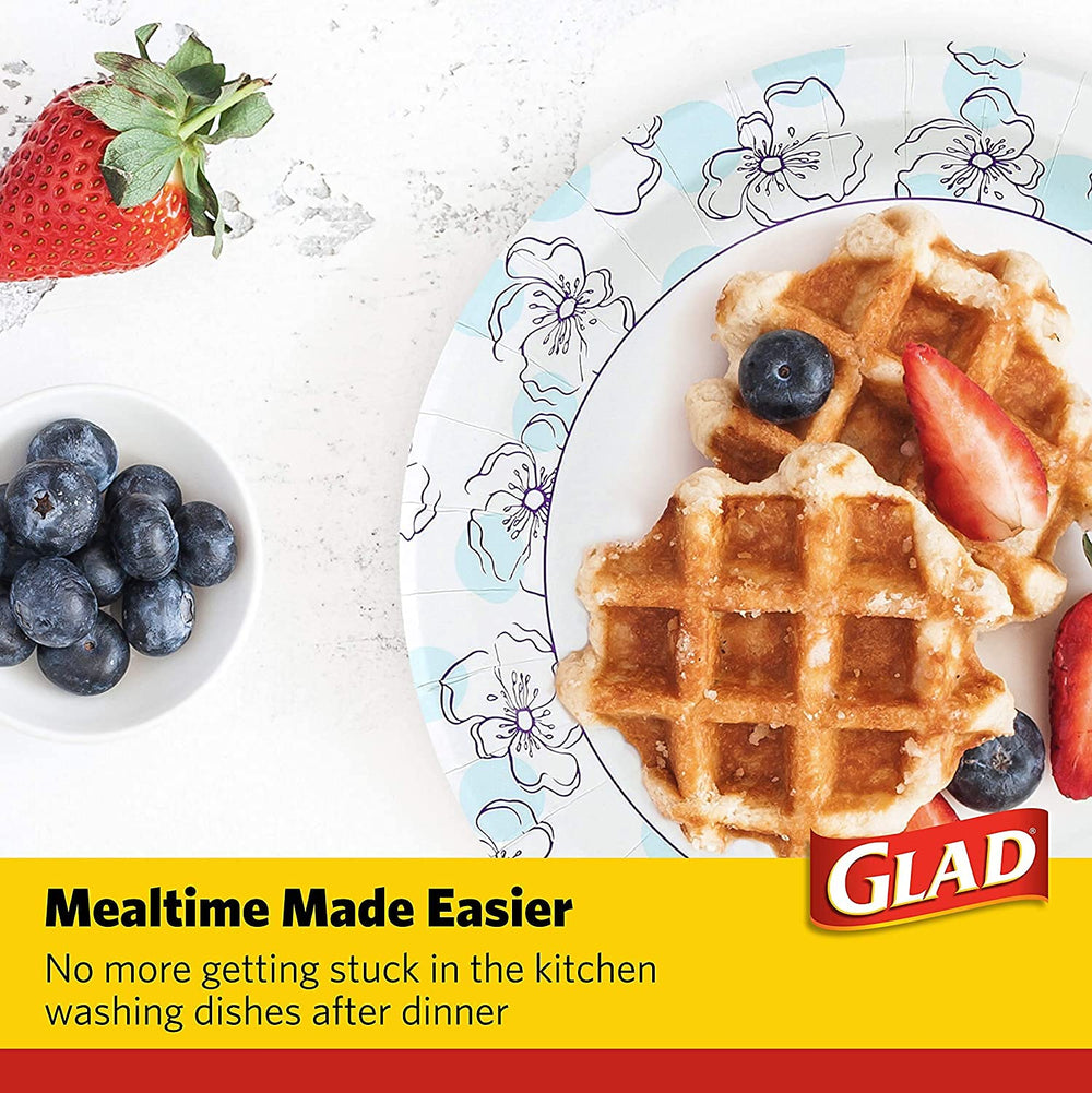 Glad plate in microwave demonstrating convenient reheating use