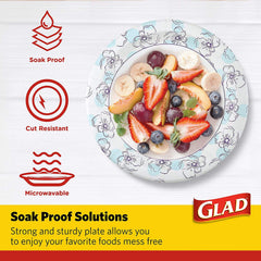 Glad stacked plates display thickness and heavy-duty construction
