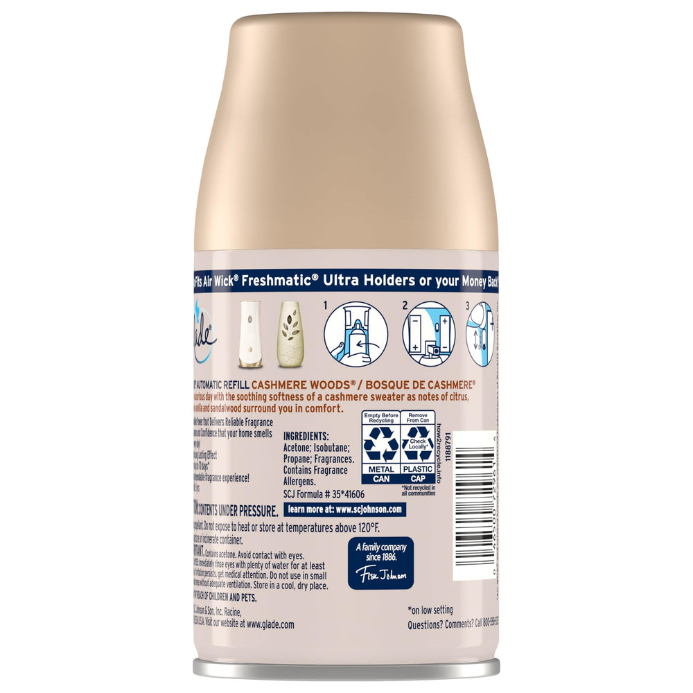 Glade close-up of automatic spray holder ribs and textured grip, easy setup benefit