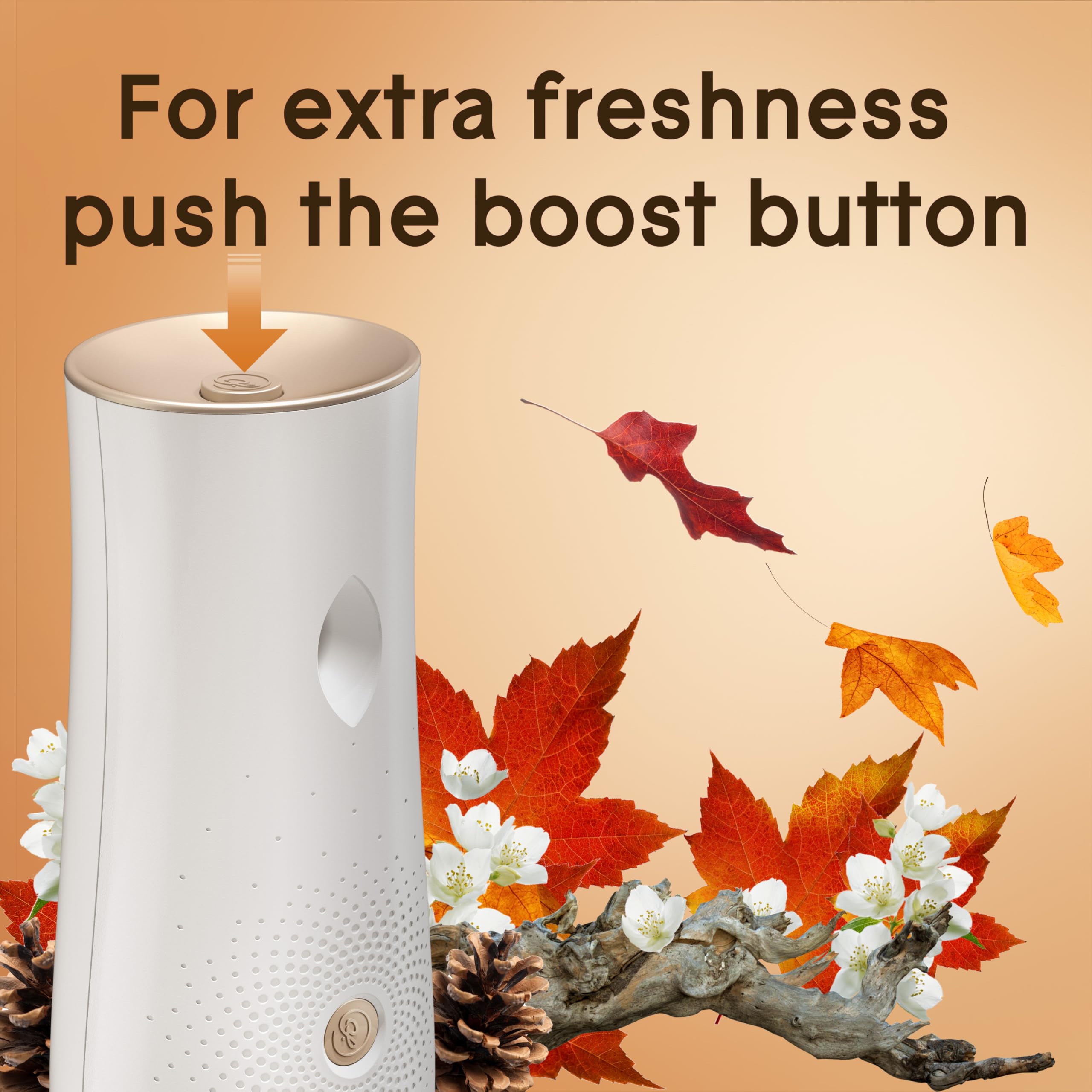 Glade kit box displaying holder plus two refills for ready-to-use convenience