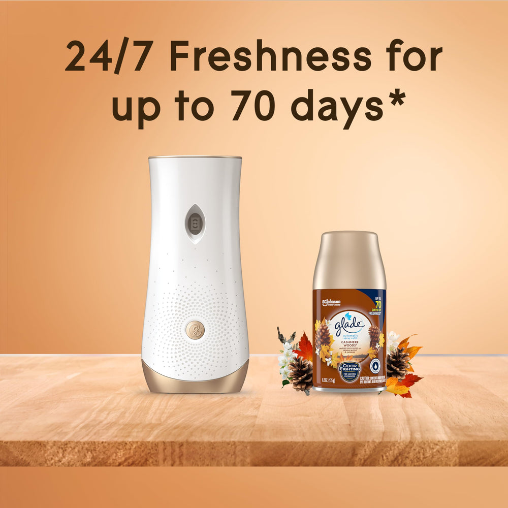 Glade device held in hand showing scale for convenient placement benefit