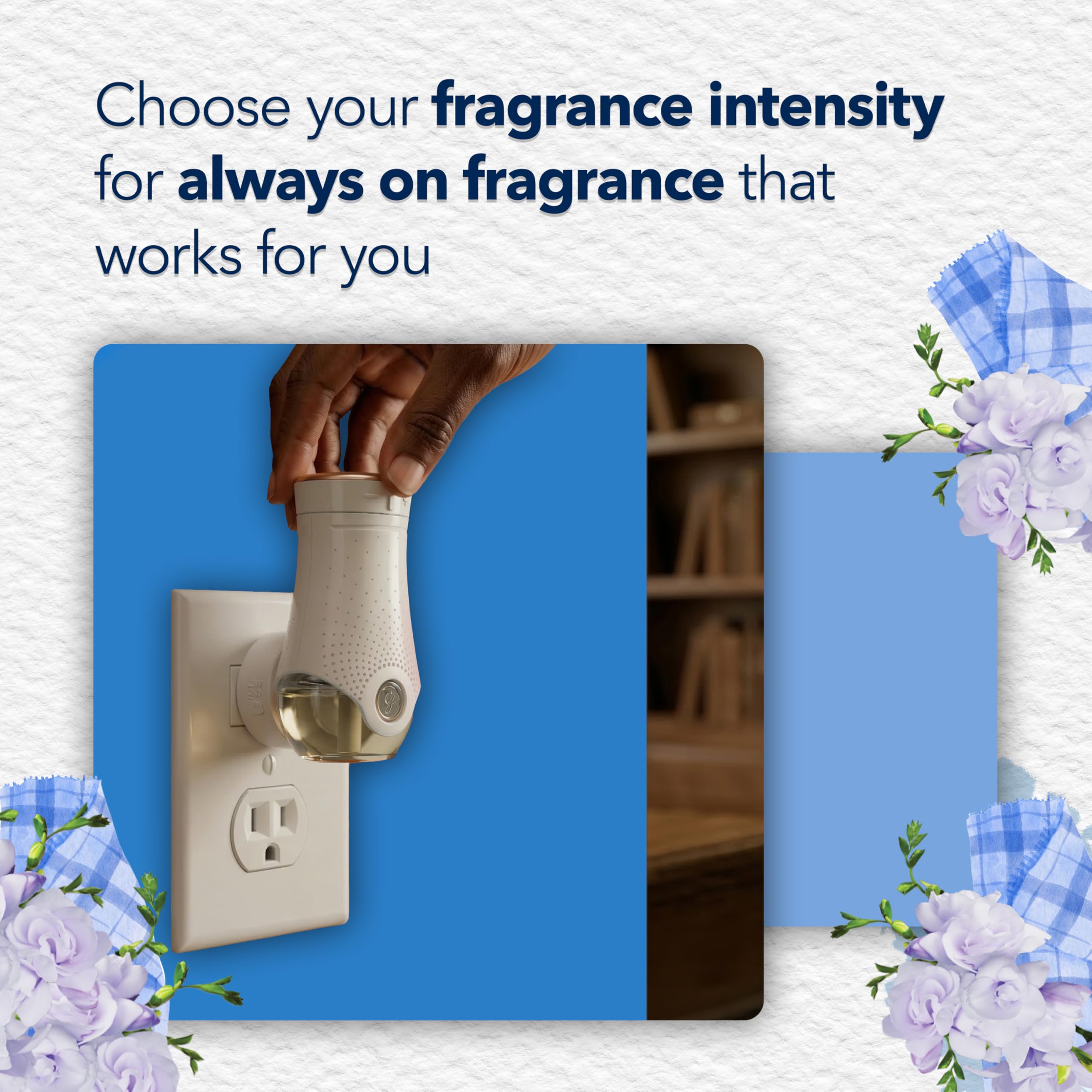 Glade Clean Linen in a bathroom setting delivering continuous freshness and improved ambiance