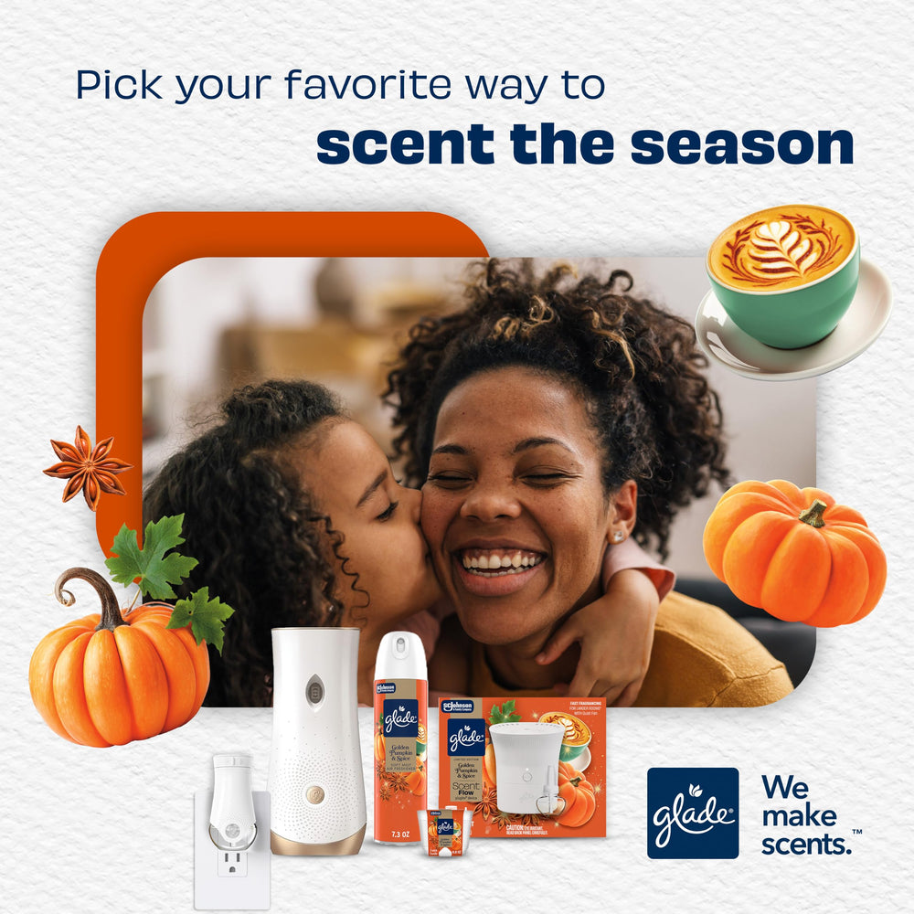 Glade in a cozy living room setting conveying seasonal ambiance