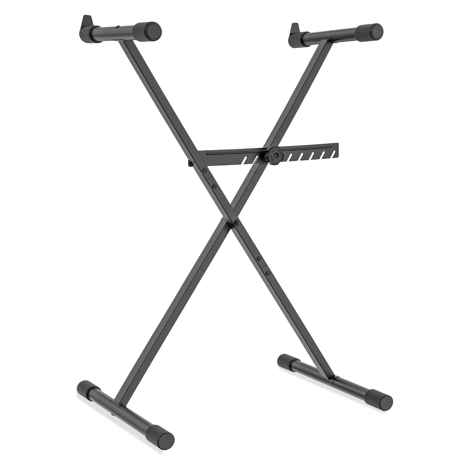 GLEAM front view of X-style stand showing stable frame and portability benefit