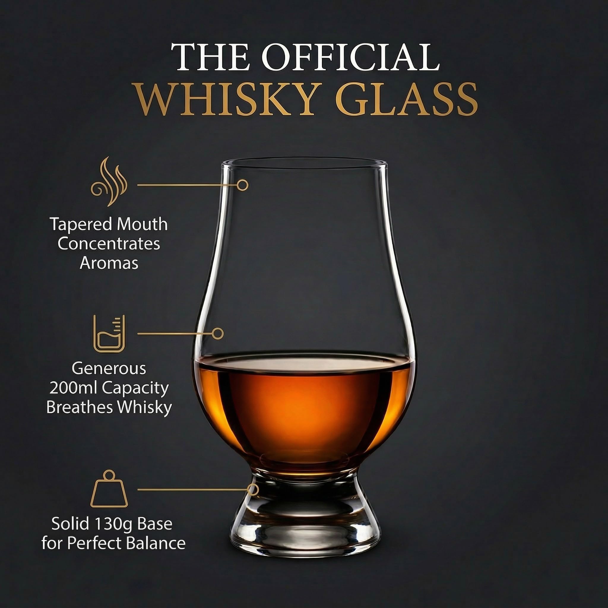 GLENCAIRN paired with whisky bottle suggesting ideal gift pairing benefit