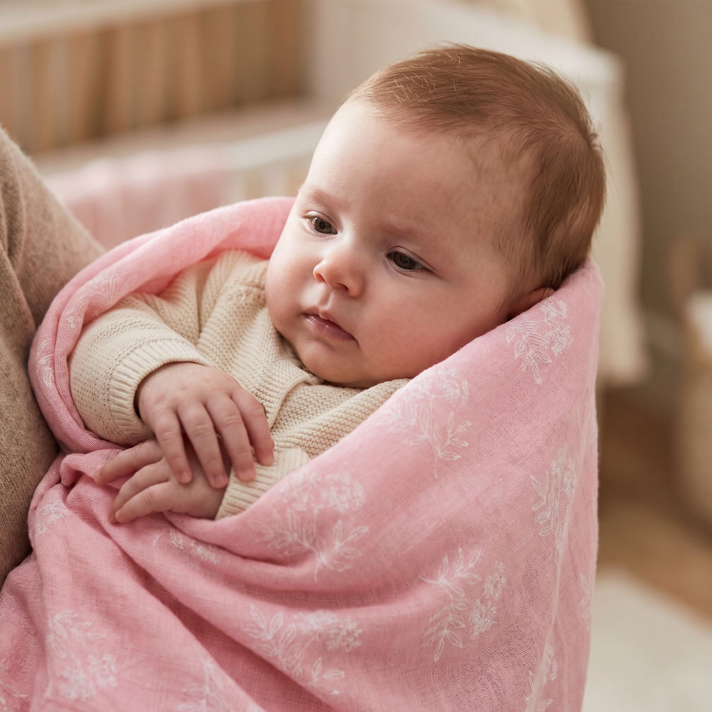 GLLQUEN BABY close-up of muslin weave highlighting soft breathable texture