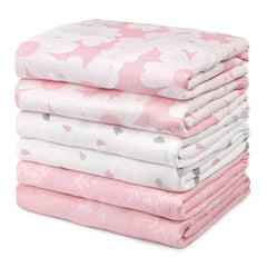GLLQUEN BABY front packaging showing six muslin swaddle blankets and benefits