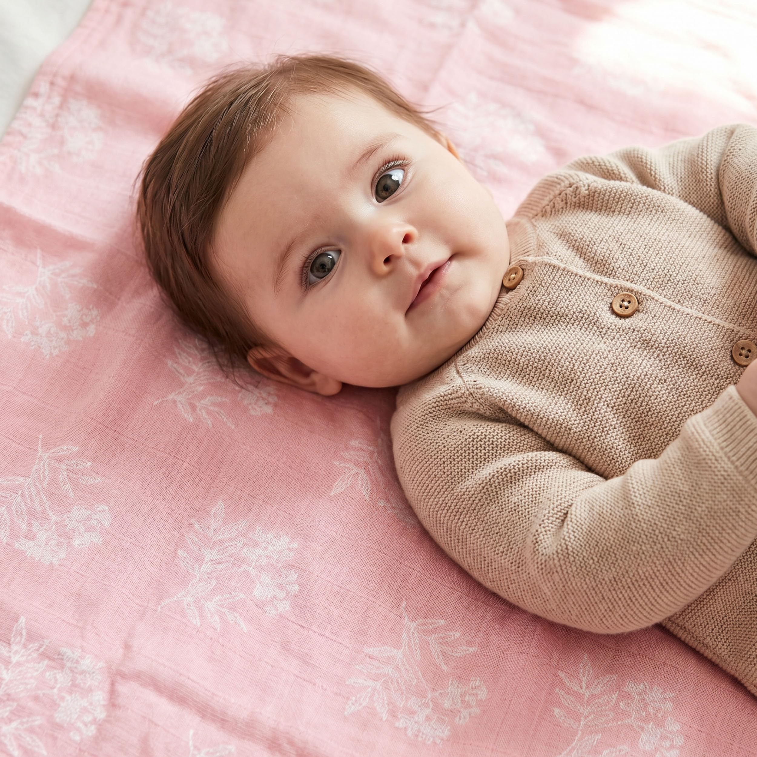 GLLQUEN BABY fabric label with OEKO-TEX detail confirming tested safety