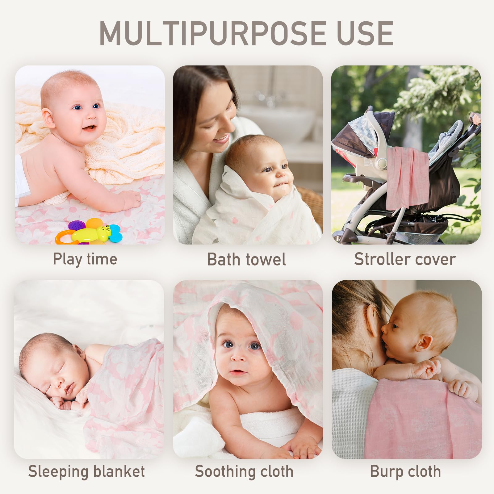 GLLQUEN BABY used as stroller sunshade offering lightweight protection