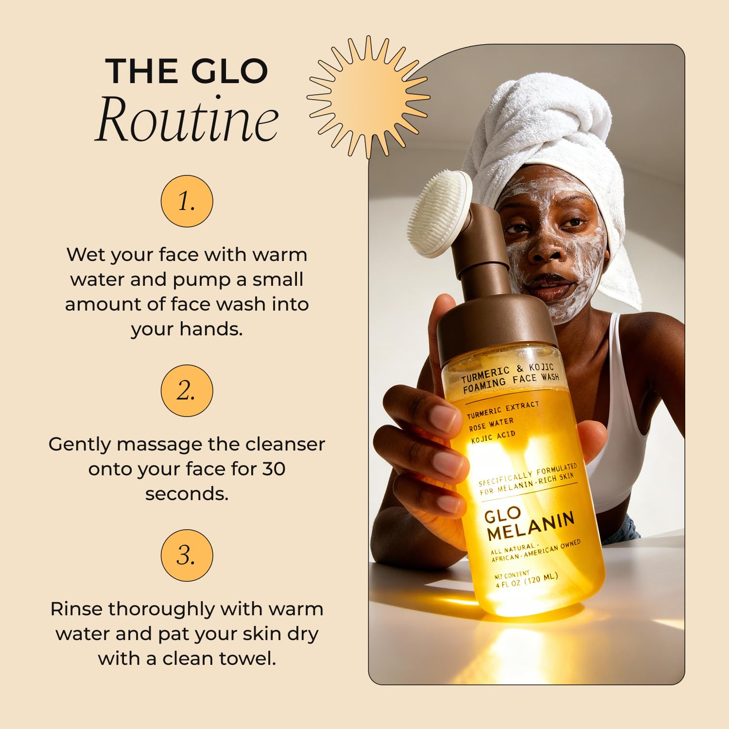 Glo Melanin before and after tone comparison showing clearer-looking skin
