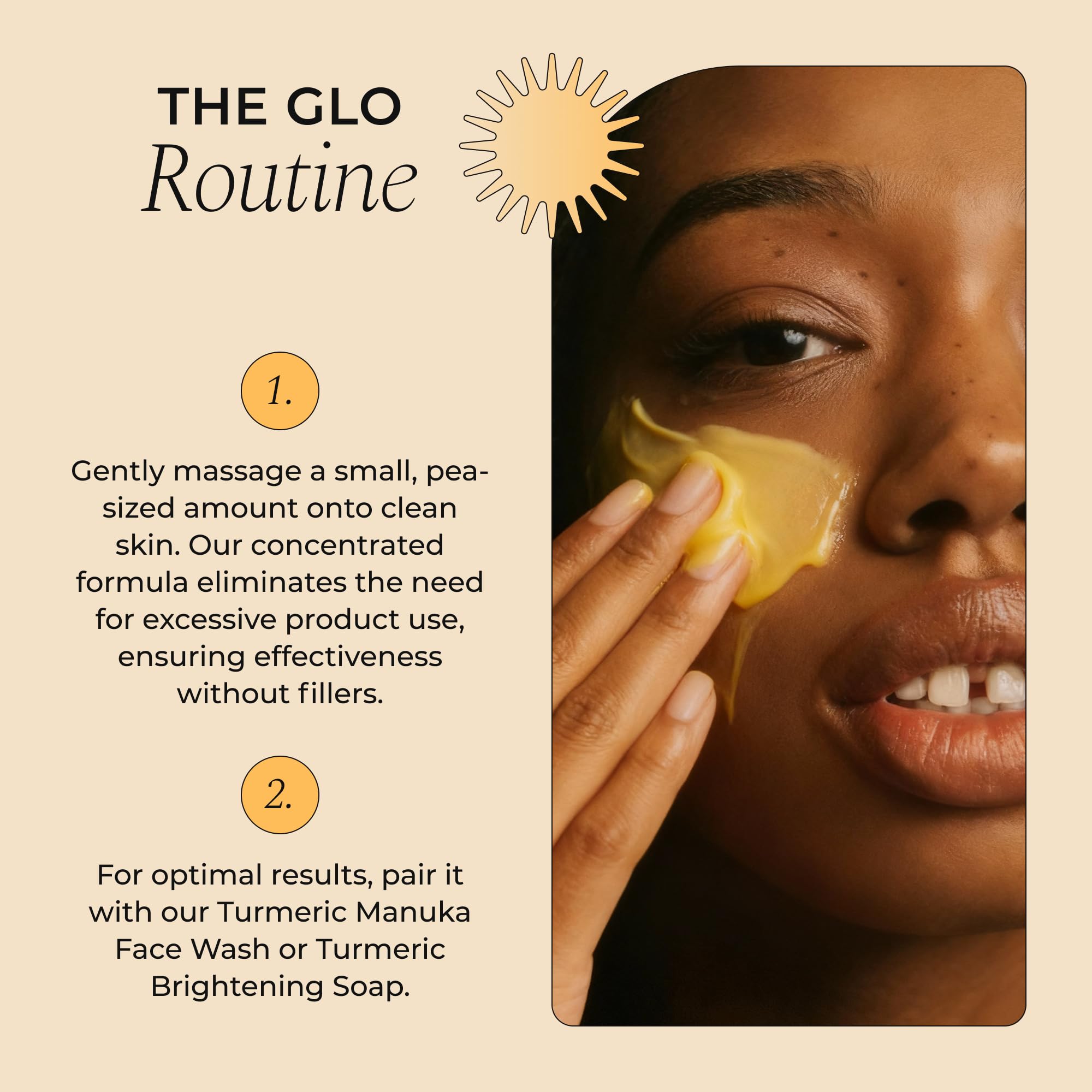 Glo Melanin moisturizer under makeup illustrating smooth base benefit