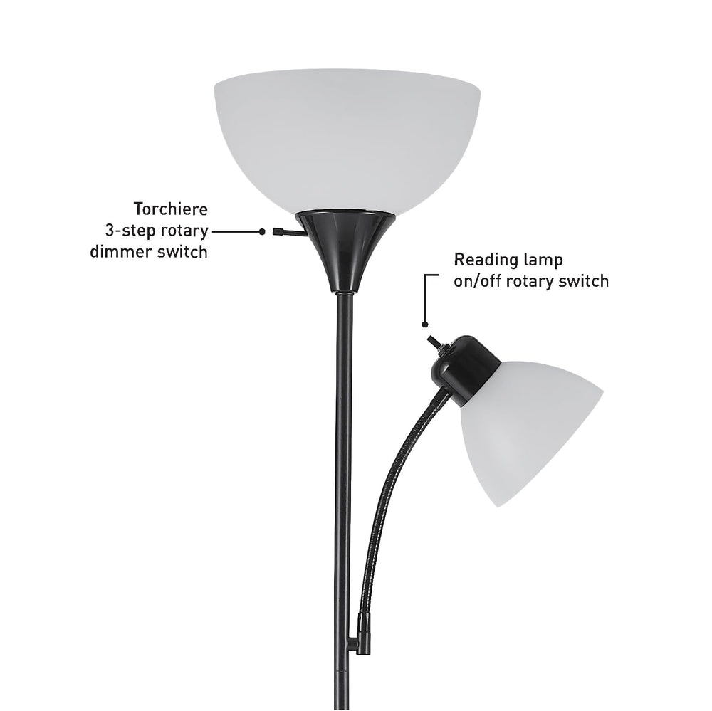 Globe Electric Delilah switches and cord showing easy separate controls