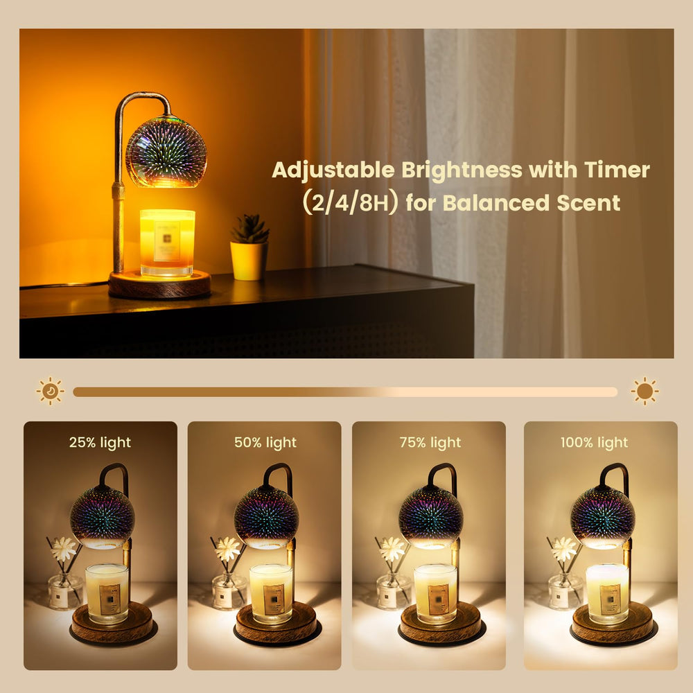 Glocusent dimmer knob detail showing smooth control, customizes brightness and scent strength