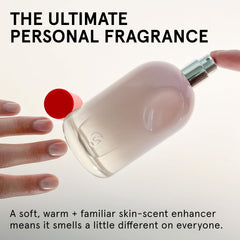 Glossier You bottle thumbprint detail highlighting tactile design benefit
