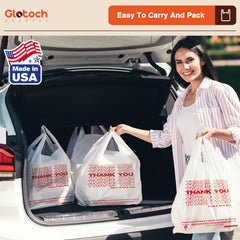 Glotoch Express bag filled with groceries demonstrating sturdy puncture resistance