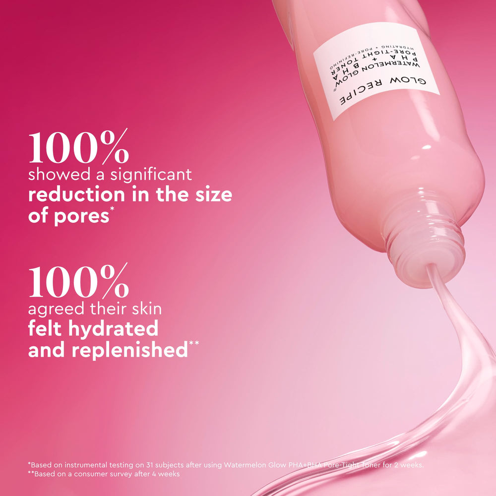 Glow Recipe label close-up showing key ingredients and gentle formulation benefits