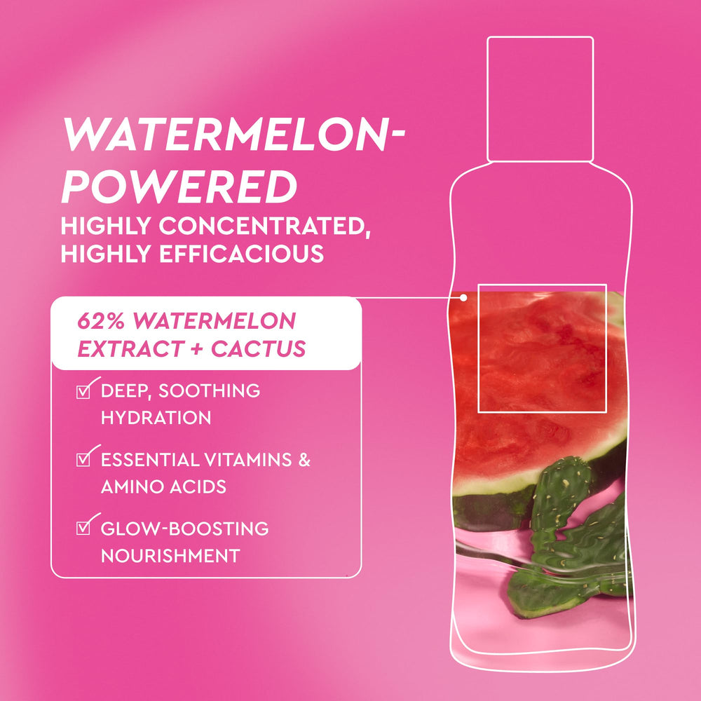 Glow Recipe toner on cotton pad ready for application, helps exfoliate gently