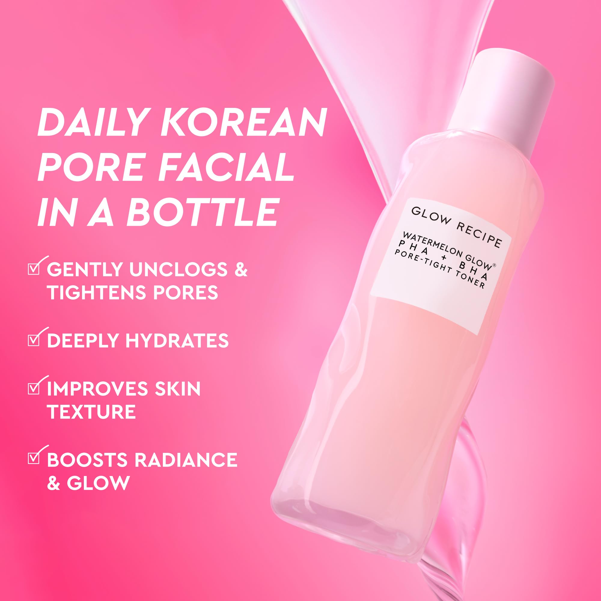Glow Recipe clear toner texture drop demonstrating lightweight, hydrating feel