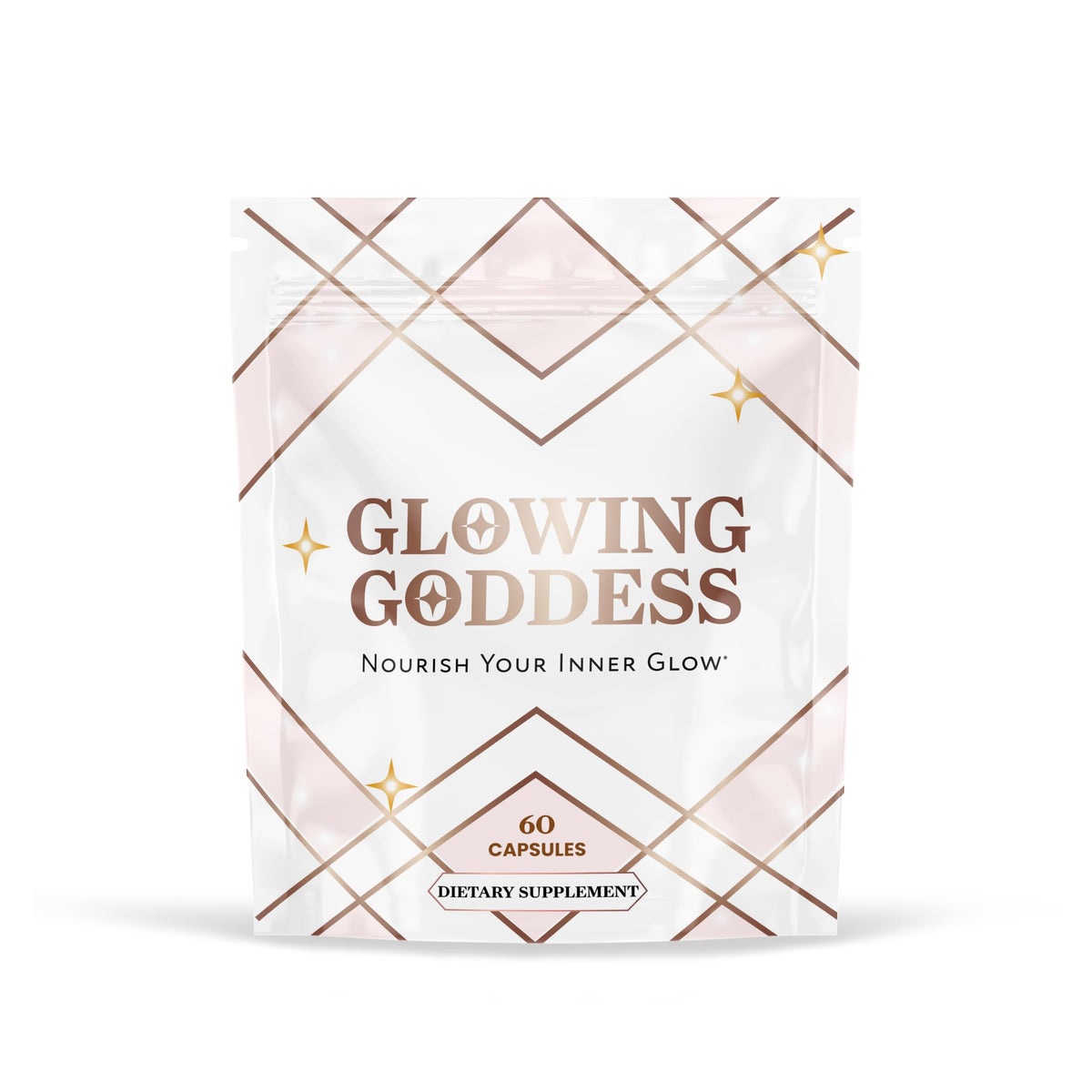 Glowing Goddess front packaging showing product name and organ blend benefits