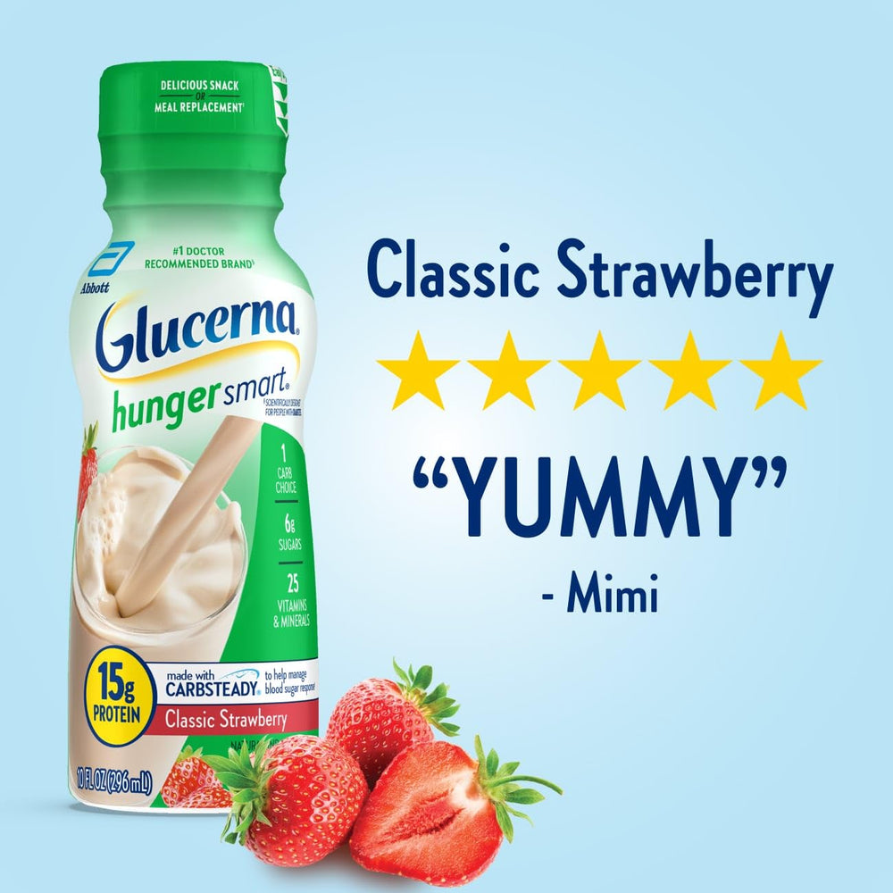 Glucerna selection on store shelf showing flavor variety and choice
