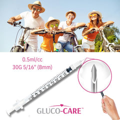 GLUCO-CARE plunger detail demonstrating smooth action for controlled dispensing