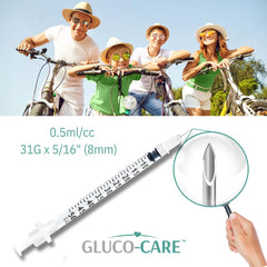 GLUCO-CARE plunger seal close-up demonstrating leak-proof design for reliable use