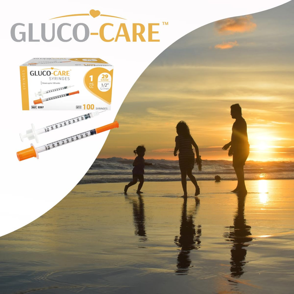 GLUCO-CARE barrel scale readout highlighting bold graduations for precision