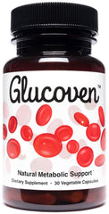 Glucoven front packaging showing bottle and vegan label benefit