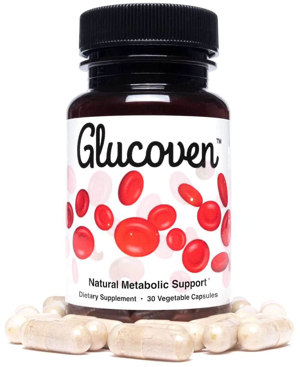 Glucoven label detail showing GMP-made-in-USA manufacturing benefit