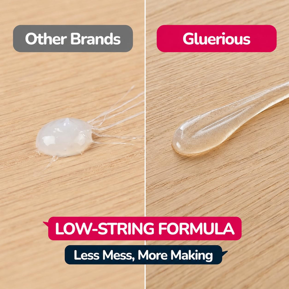 Gluerious mini glue stick loaded in gun demonstrating easy use