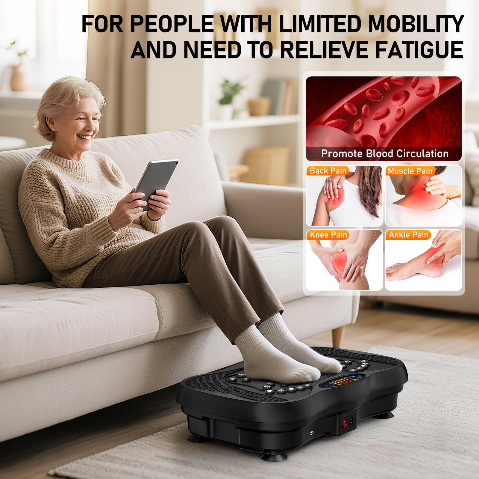 GLYLF magnetic stone surface close-up to soothe feet and reduce post-exercise tension