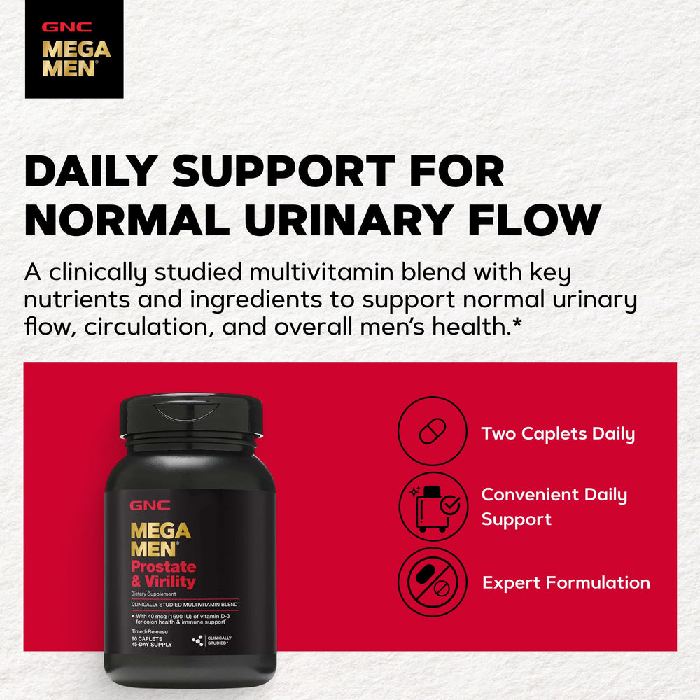 GNC Mega Men nutrition facts label showing ingredients and dosages clearly