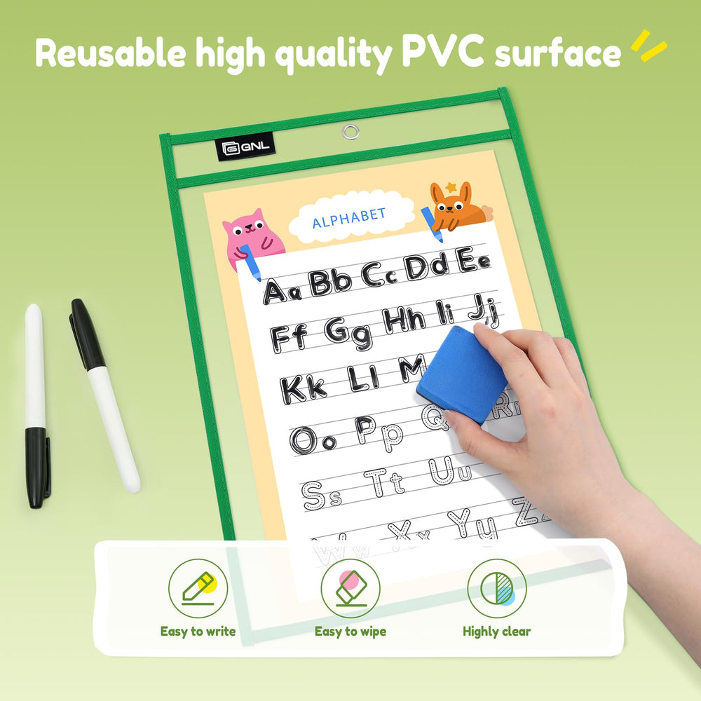 GNL student using pocket in classroom, enabling repeated practice and reduced paper waste