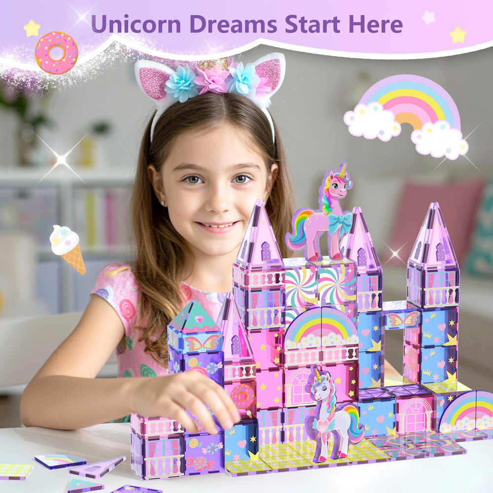 GobiDex unicorn figures and princess accessories displayed for storytelling and role play