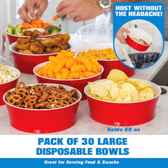 GoBig red bowl top view filled with popcorn ready to serve