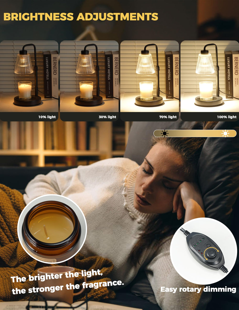 GODONLIF dimmer knob and timer controls, customize light and run time