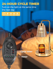 GODONLIF adjustable pole demonstrating height settings for various jar candle sizes