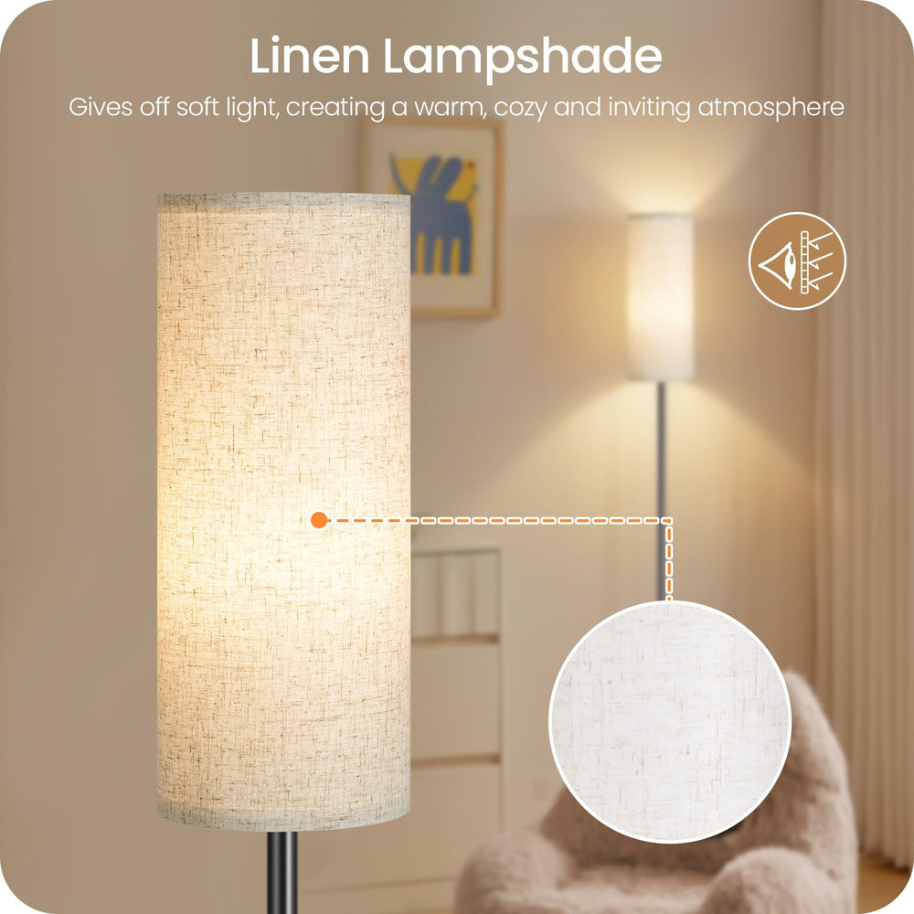 GOEBLESON lamp height shown next to chair illustrating compact footprint and scale
