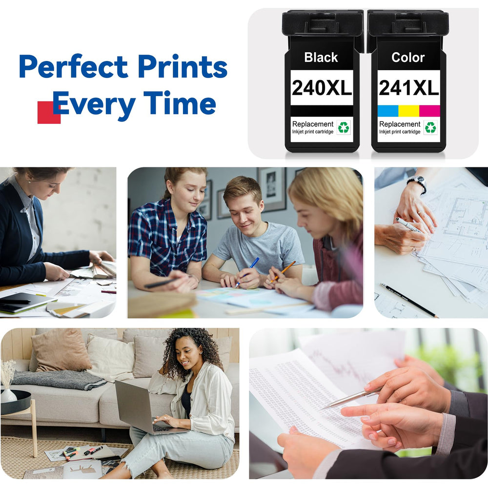 GoFlowmo cartridges in a home office scene delivering affordable everyday prints