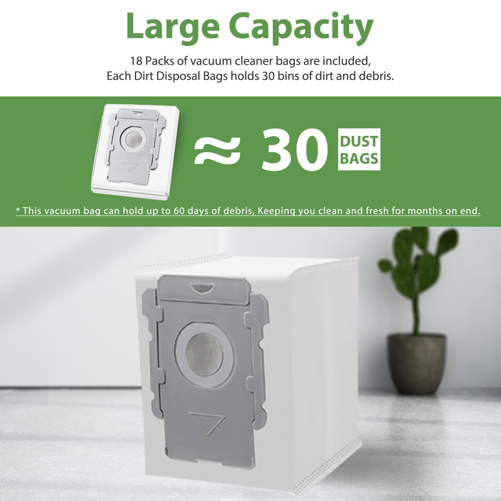 gofwe bag installed in Roomba dock demonstrating easy replacement