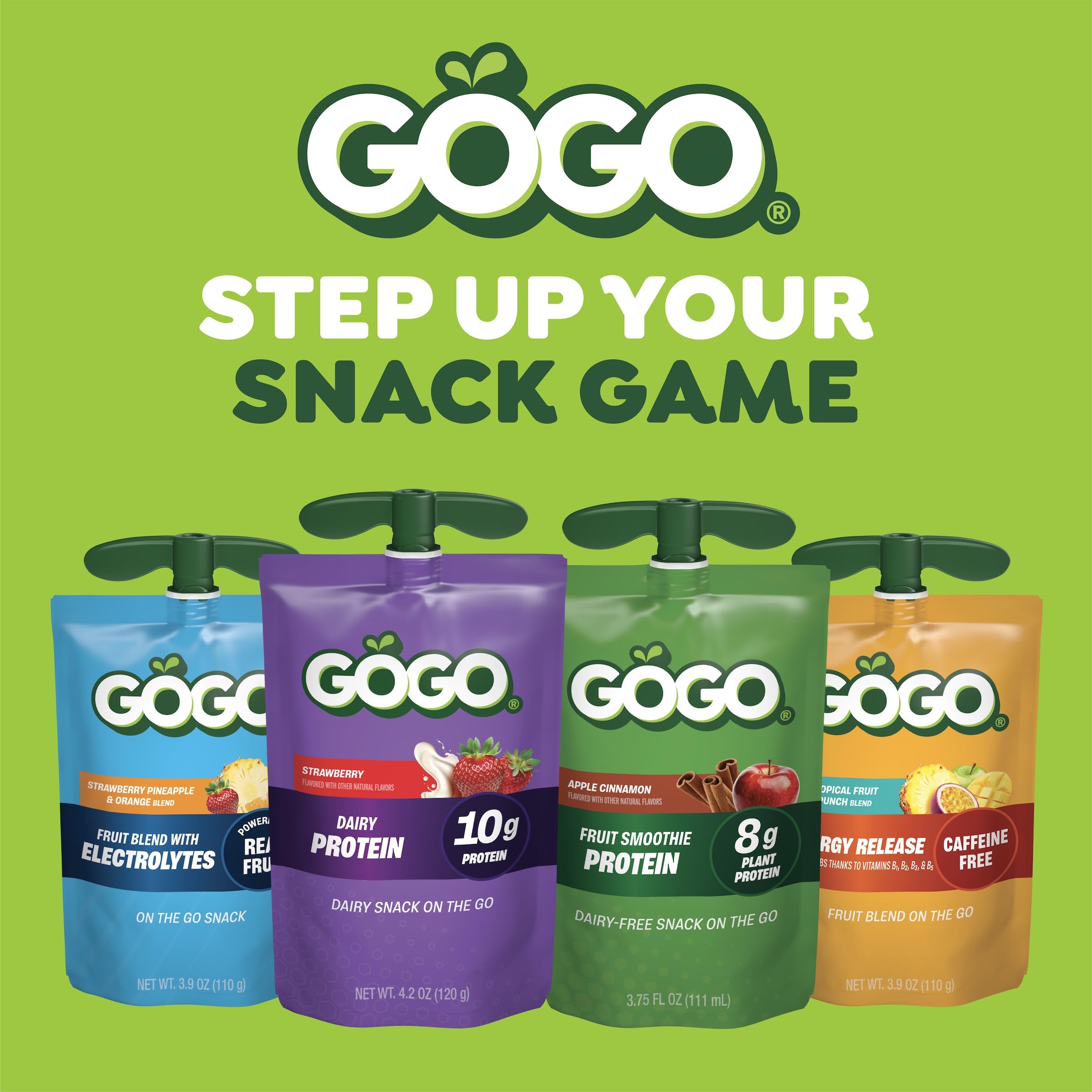 GoGo SqueeZ 16-count box stacked for pantry storage and stocking